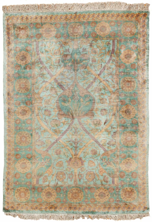 William Morris Persian Tabriz Signed Woven by Special Order Rug at Essie Carpets, Mayfair London