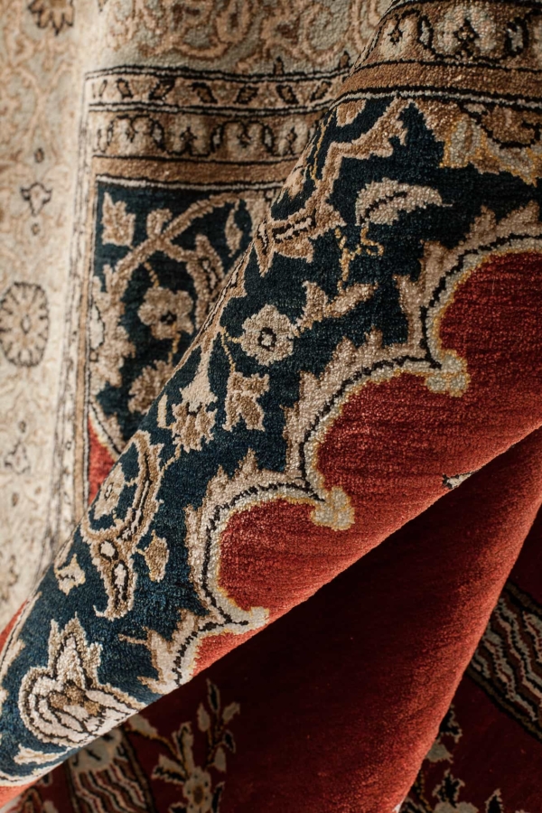 Old Fine Persian Qum Rug at Essie Carpets, Mayfair London