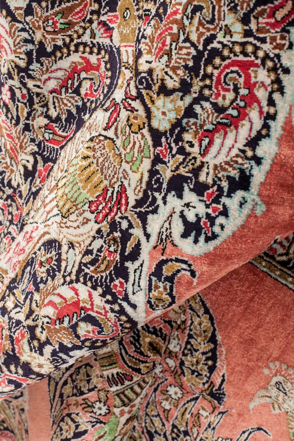 Old Persian Qum Tree of Life Rug at Essie Carpets, Mayfair London