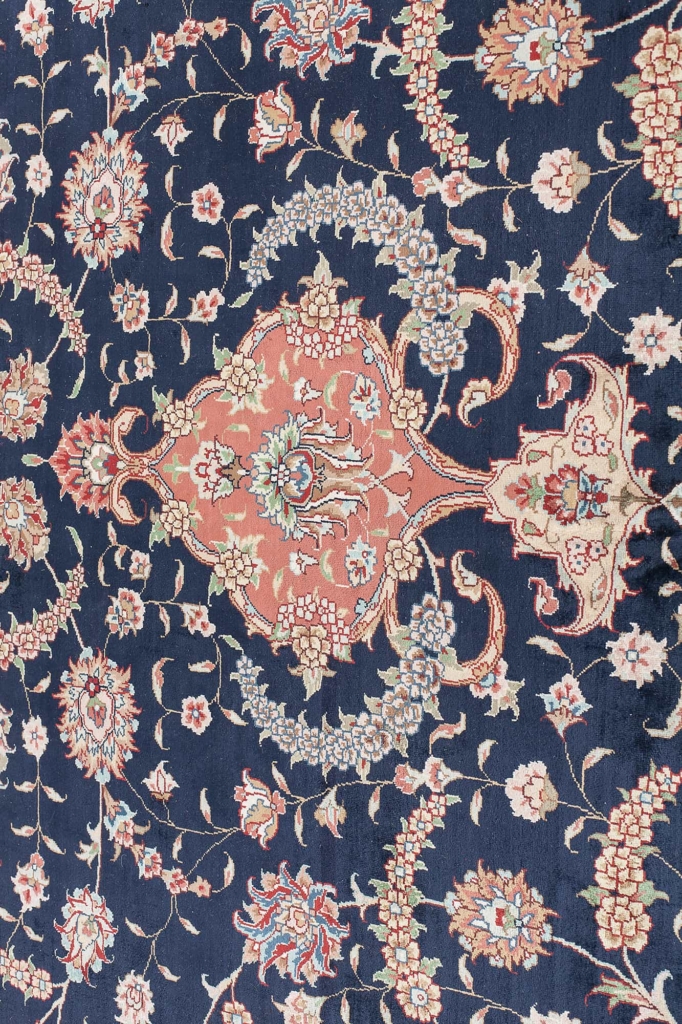 Very Fine Pure Silk Persian Tabriz Carpet at Essie Carpets, Mayfair London