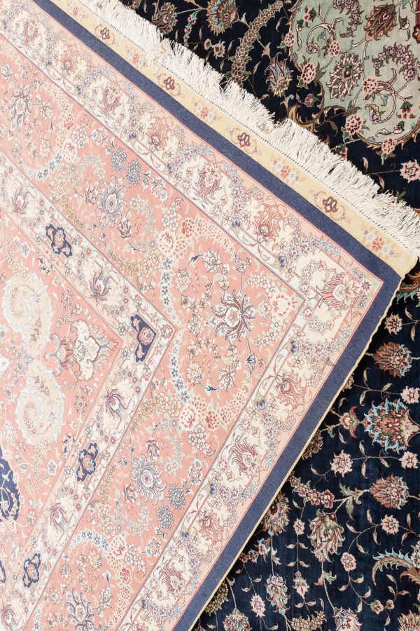 Very Fine Pure Silk Persian Tabriz Carpet at Essie Carpets, Mayfair London