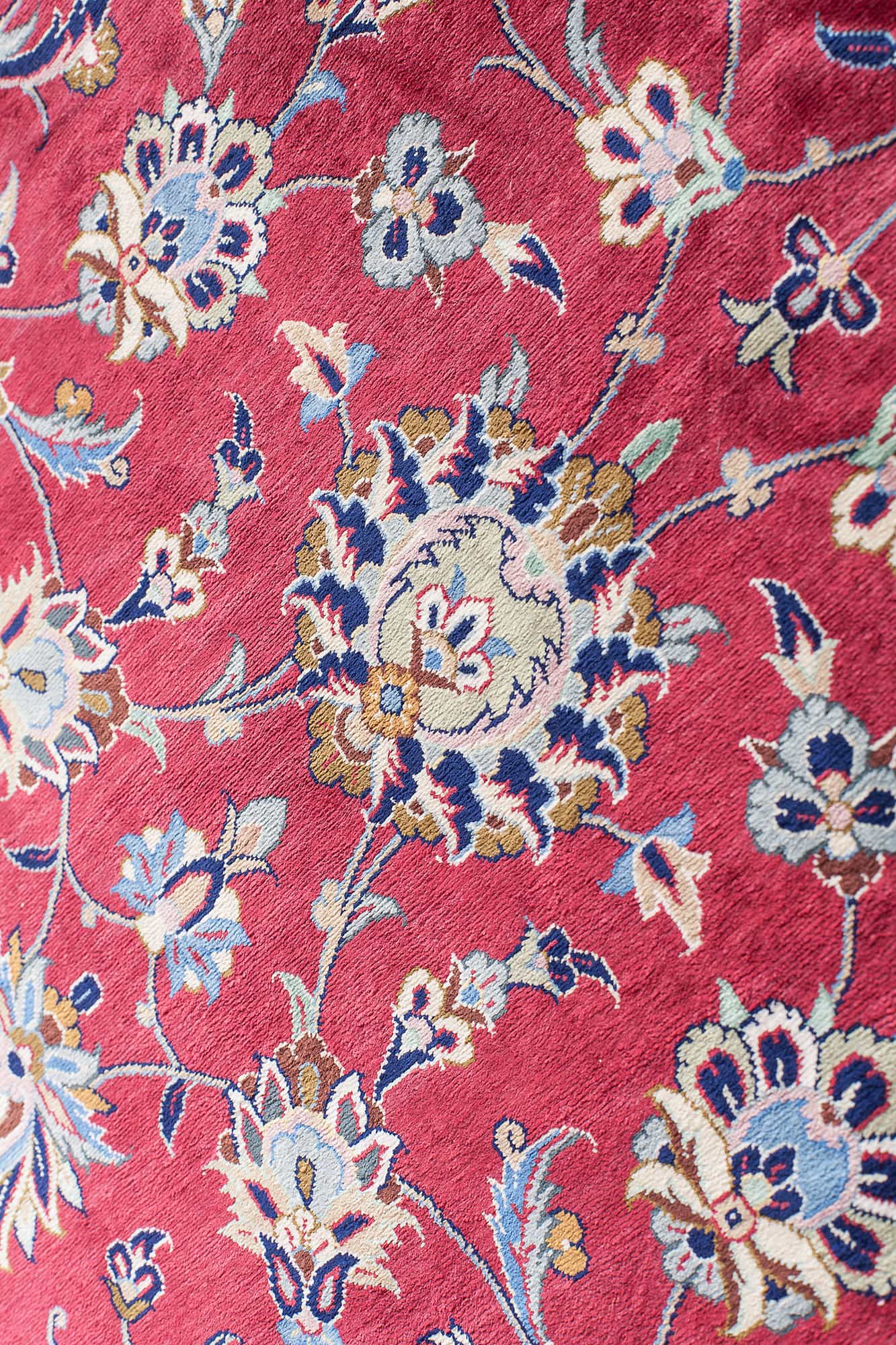 Extremely fine Silk Kashan Signed Carpet