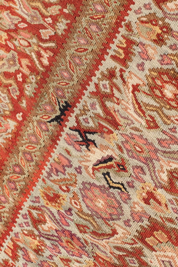 Persian Antique Senneh Kilim at Essie Carpets, Mayfair London