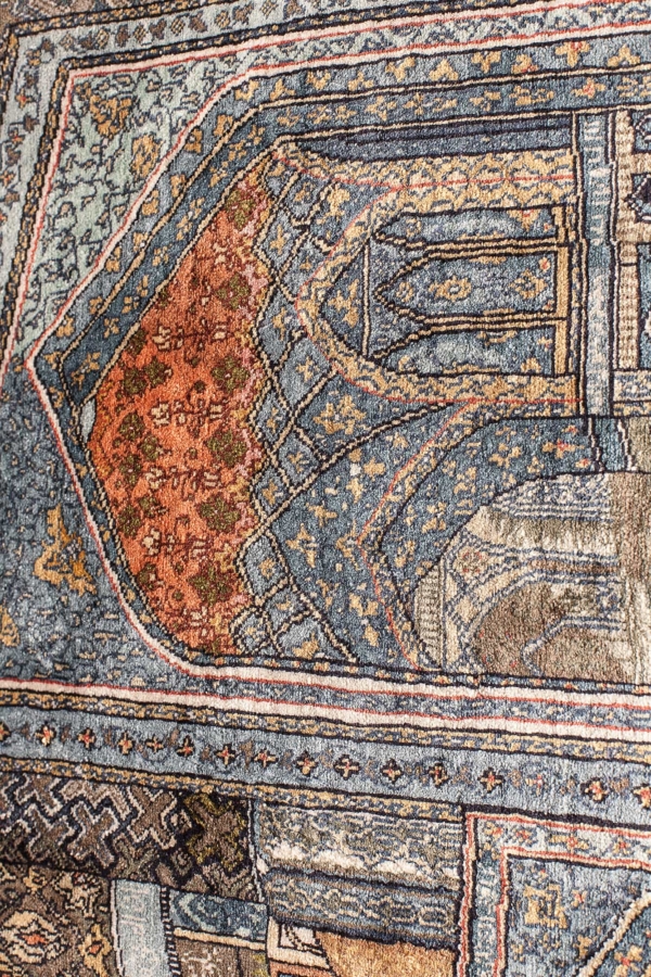 Unique Pictorial Mosque Rug at Essie Carpets, Mayfair London