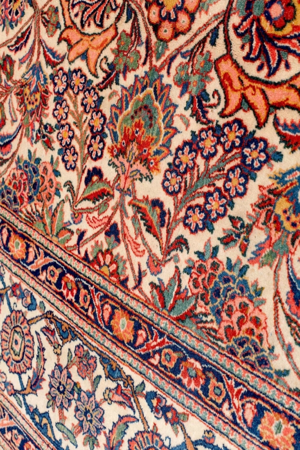 Old Persian Kashan Rug at Essie Carpets, Mayfair London