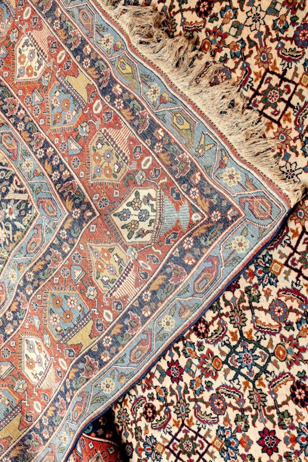 Old Persian Herati Qum Carpet at Essie Carpets, Mayfair London
