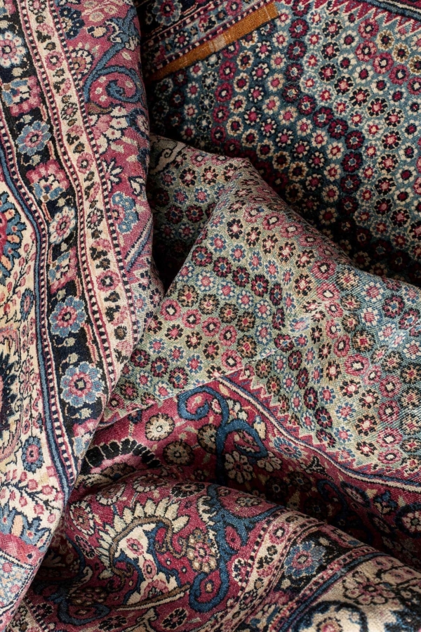 Unusual Old Persian Tehran  Rug at Essie Carpets, Mayfair London