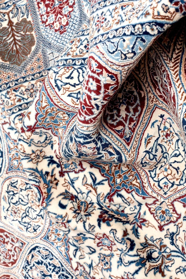 Signed Persian Nain Carpet at Essie Carpets, Mayfair London
