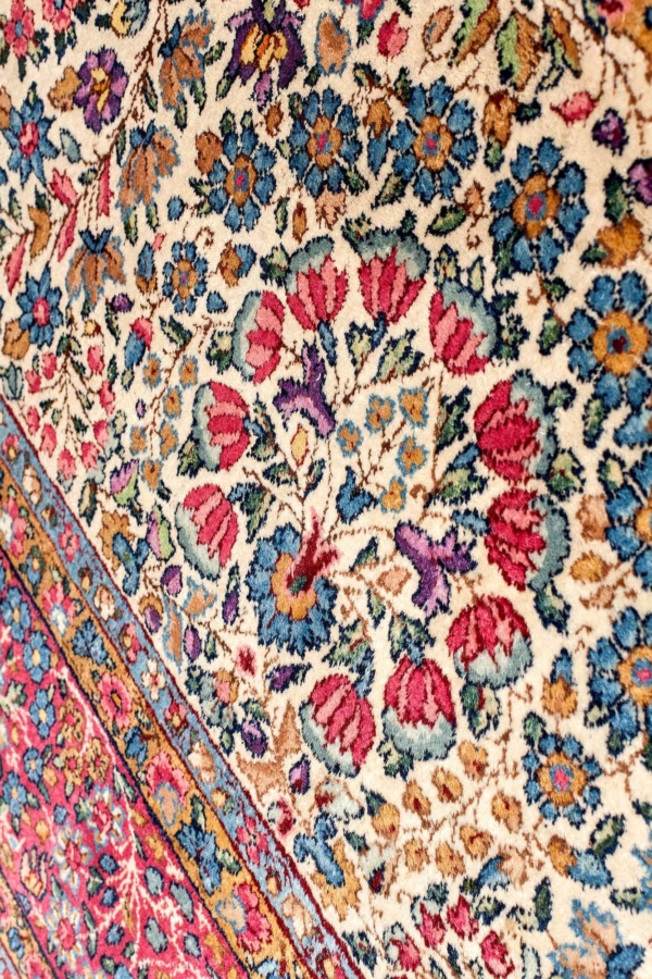 Beautiful Old Persian Kerman Rug at Essie Carpets, Mayfair London