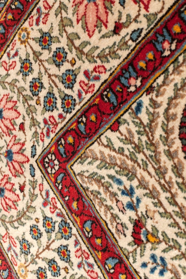 Old Persian Qum Rug at Essie Carpets, Mayfair London