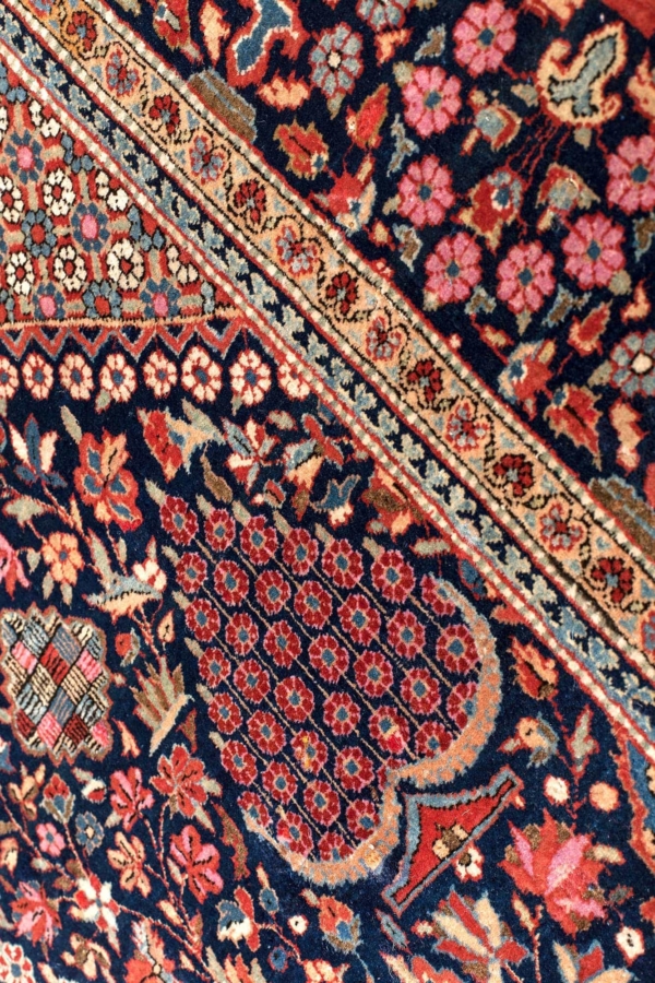 Fine Old Kashan Haji Khanumi Rug at Essie Carpets, Mayfair London