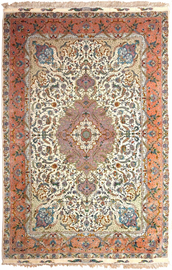 Signed Persian Tabriz Carpet at Essie Carpets, Mayfair London