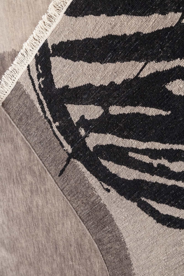 Mickey Ears in Black Graphite on Grey Field Rug at Essie Carpets, Mayfair London