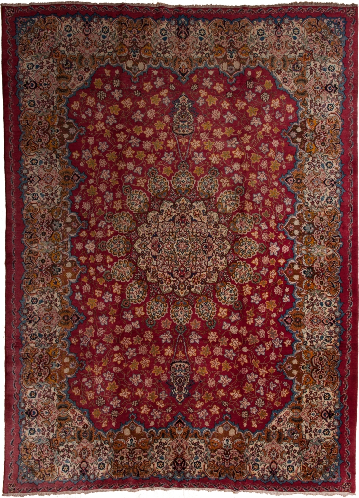 Old Persian Kashan  Carpet at Essie Carpets, Mayfair London