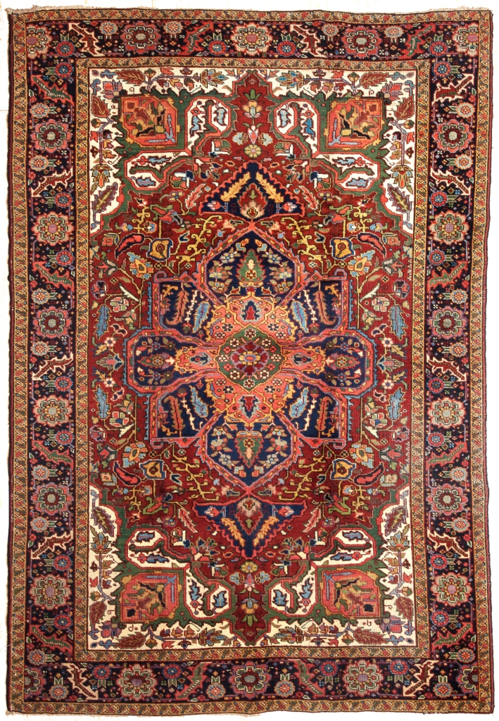 Old Persian Heriz Rug at Essie Carpets, Mayfair London