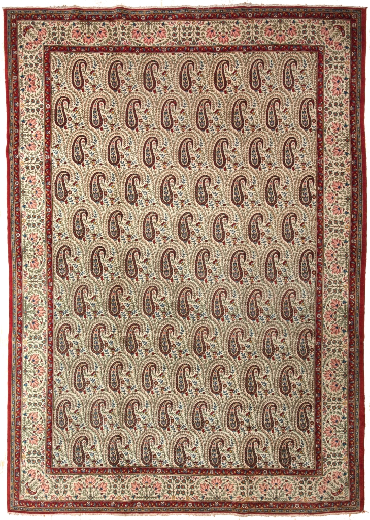 Old Persian Qum Rug at Essie Carpets, Mayfair London