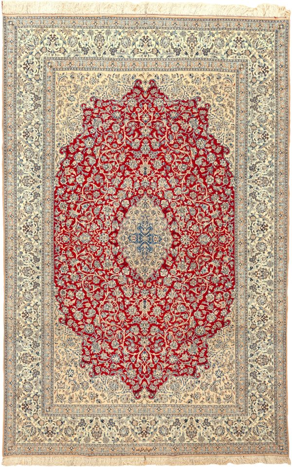 Fine Signed Persian Nain Rug at Essie Carpets, Mayfair London