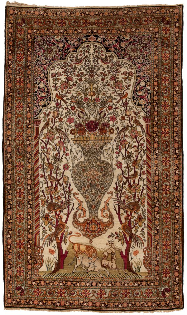 Tree of Life Very Fine, Old Persian Esfahan  Rug at Essie Carpets, Mayfair London