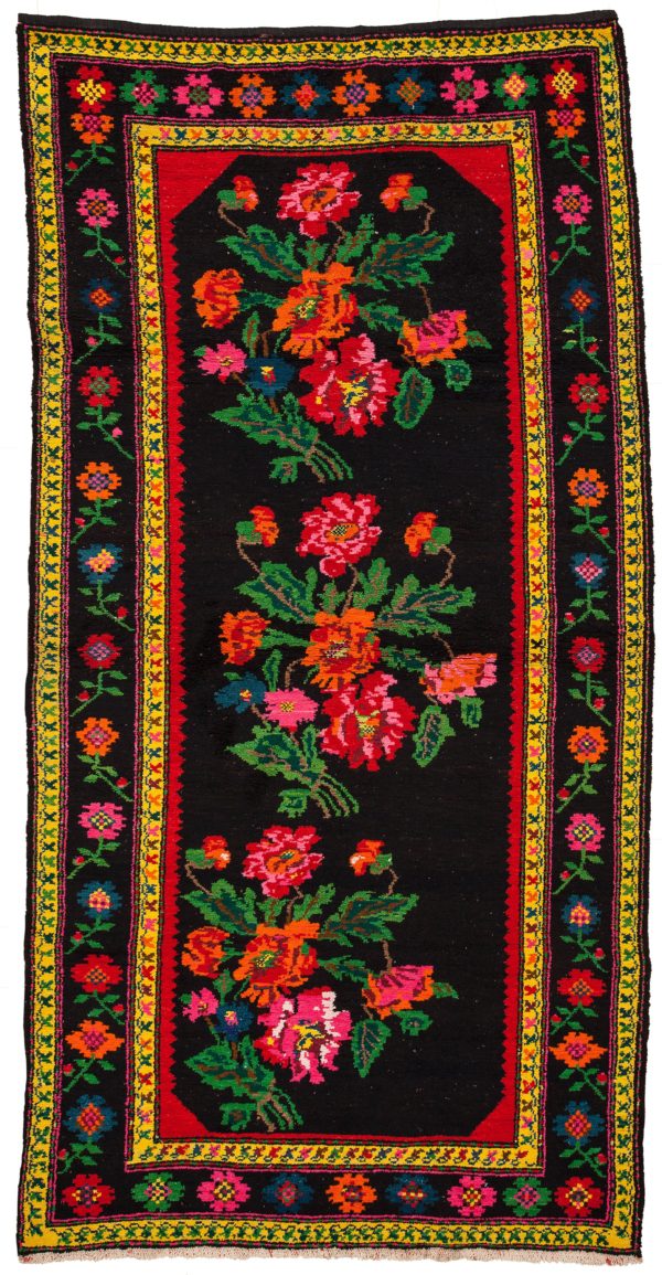 Fine Unusual Karabakh Gol Farangi Rug at Essie Carpets, Mayfair London