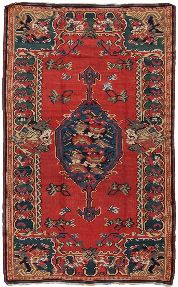 Persian Senneh SanadajGol Farangi  Kilim Kilim at Essie Carpets, Mayfair London