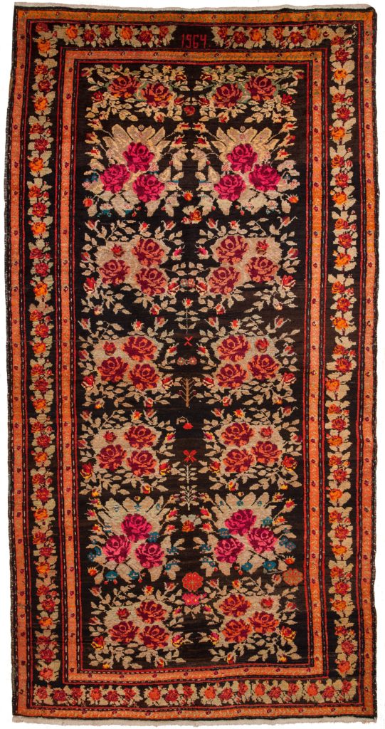 Signed Russian Karabakh Gol Farangi Rug at Essie Carpets, Mayfair London