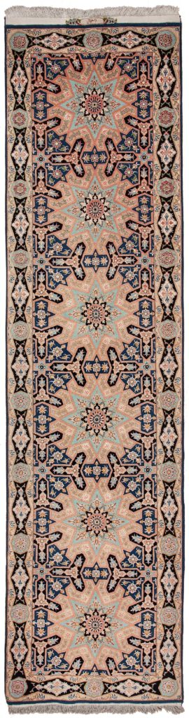 Fine Signed Persian Tabriz Runner (one of a pair) Runner at Essie Carpets, Mayfair London