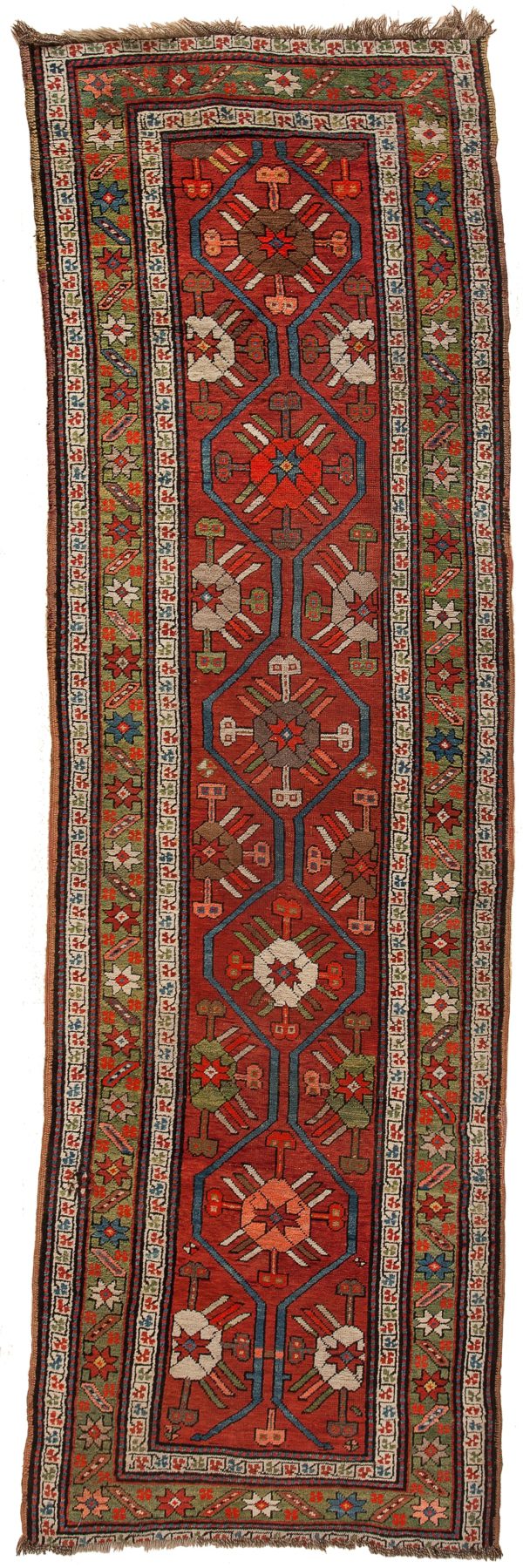 Antique Caucasian Karabakh Runner Rug at Essie Carpets, Mayfair London