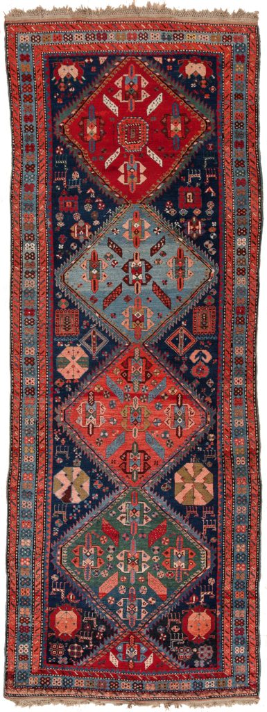 Russian Karabakh Runner Carpet at Essie Carpets, Mayfair London