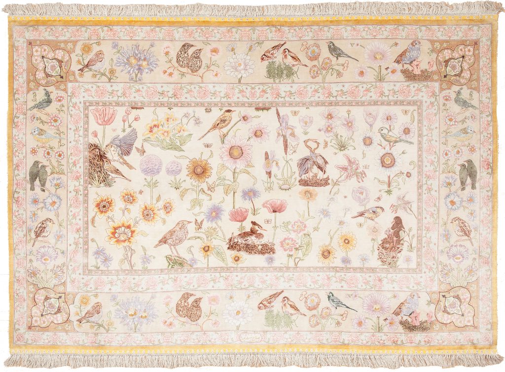Exquisite Persian Tabriz Signed  Rug at Essie Carpets, Mayfair London