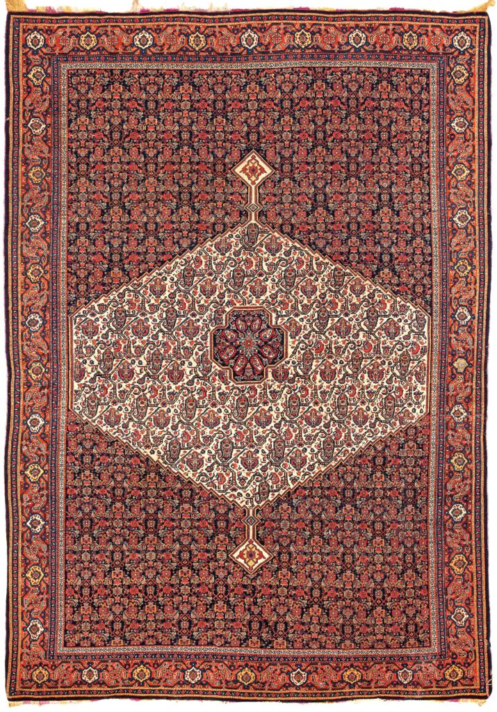 Persian Antique Senneh Rug at Essie Carpets, Mayfair London