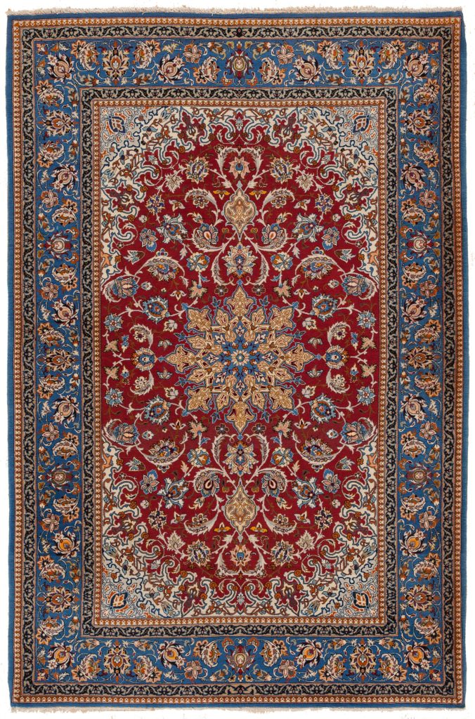 Fine Old Persian Esfahan Rug at Essie Carpets, Mayfair London