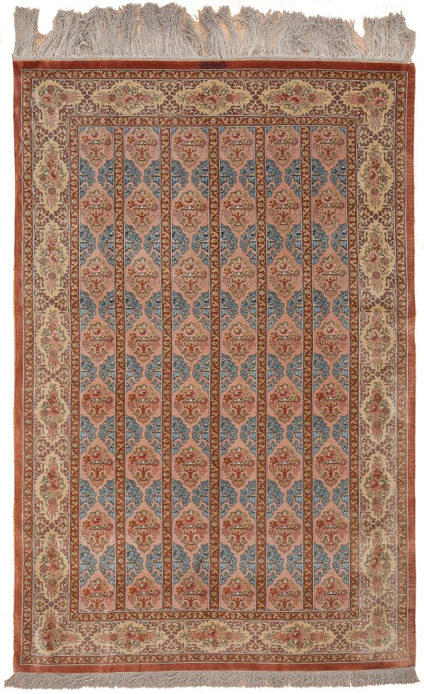 Extremely Fine Persian Qum. Signed and Rare Rug at Essie Carpets, Mayfair London