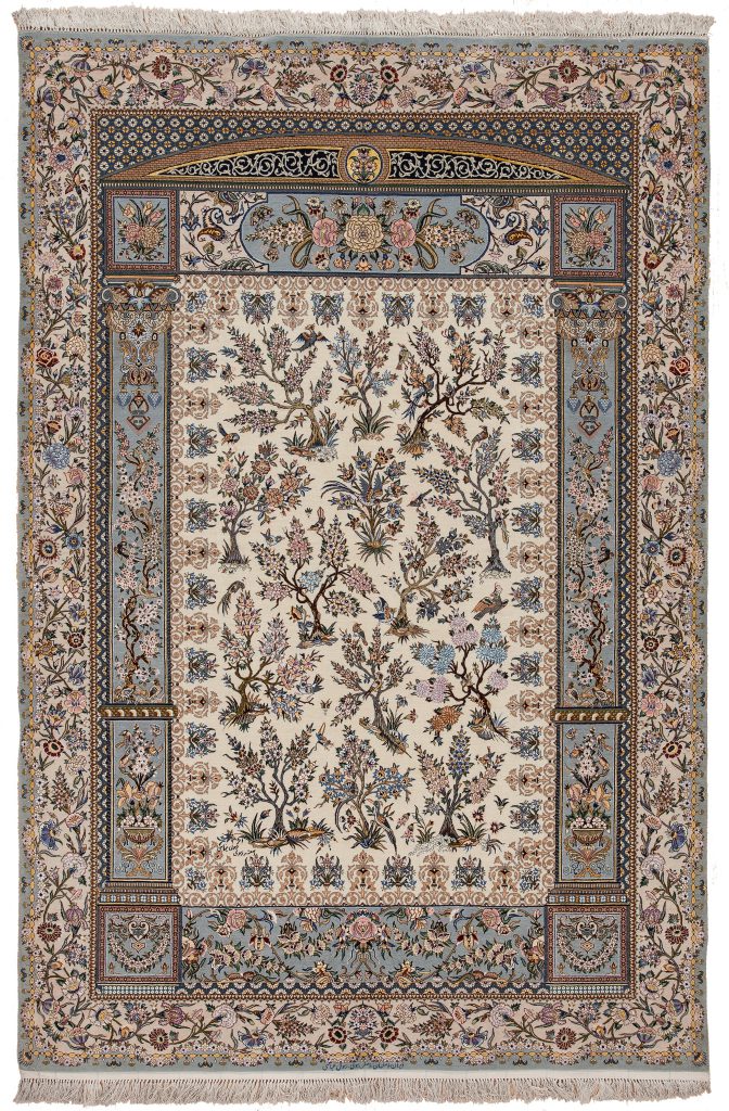 Very Fine Persian Esfahan Signed Rug at Essie Carpets, Mayfair London