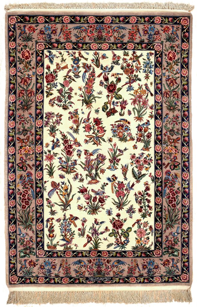 Very Fine Persian Esfahan Signed Rug at Essie Carpets, Mayfair London