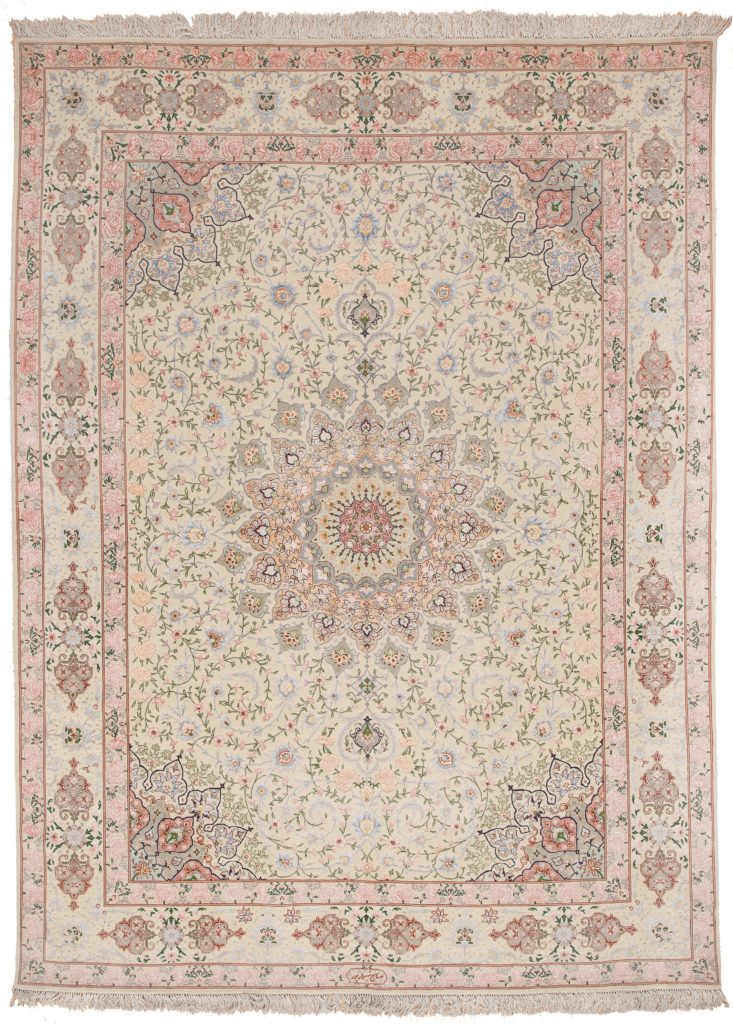 Very  Fine Tabriz Signed Rug at Essie Carpets, Mayfair London
