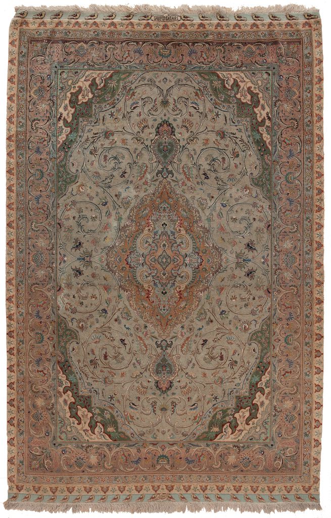 Very Fine Old Tabriz Signed  Rug at Essie Carpets, Mayfair London