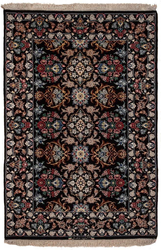 one of Pair, Extremely Fine Persian Esfahan Rug at Essie Carpets, Mayfair London