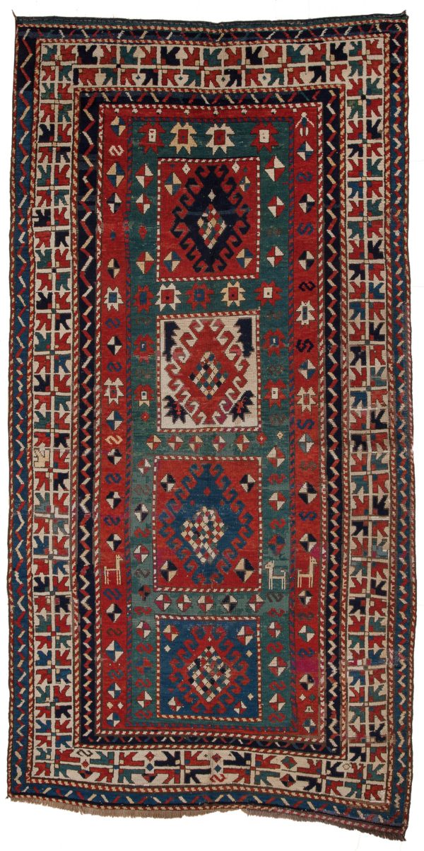 Antique Russian Kazak Rug at Essie Carpets, Mayfair London