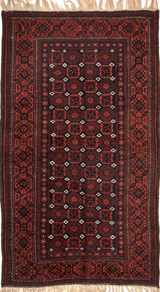 Geometric Persian Baluch Rug at Essie Carpets, Mayfair London