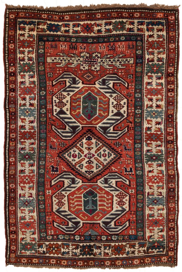 Antique Very Fine Kazak Rug at Essie Carpets, Mayfair London
