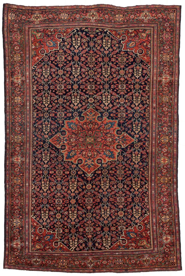 Very Old Fine Saruk Farahan Rug at Essie Carpets, Mayfair London