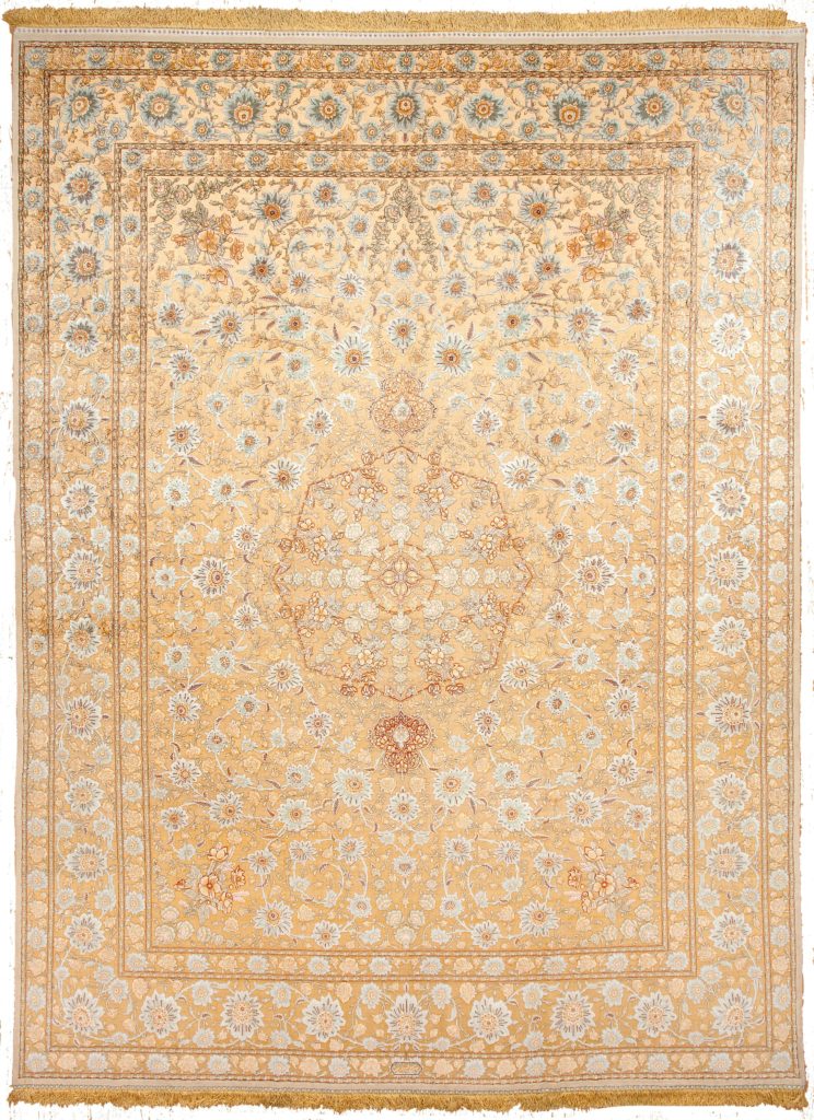 Signed Tabriz Carpet at Essie Carpets, Mayfair London