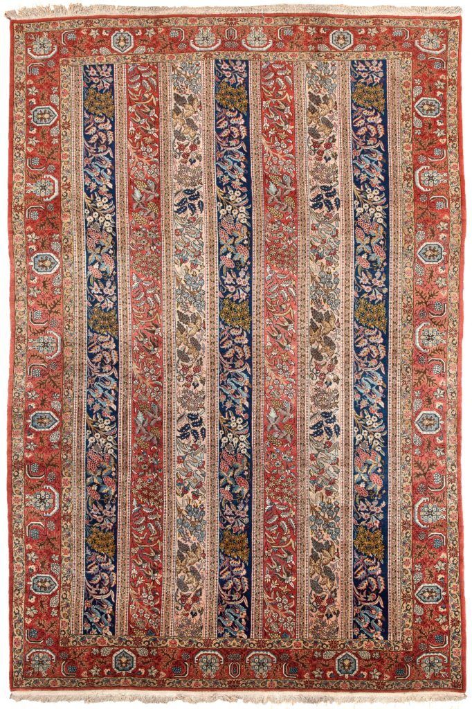 Old Persian Qum Carpet at Essie Carpets, Mayfair London