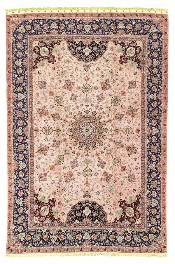 Pink Persian Tabriz Extra Large Carpet