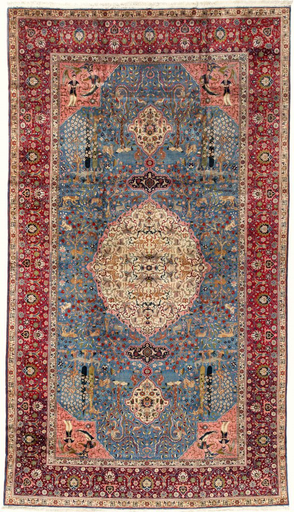 Large Persian Gallery Carpet Extra-Large Oversize Oriental Iranian Tabriz Rug Fine Antique Approx 6x3.5m (20x11ft) at Essie Carpets, Mayfair London 5048