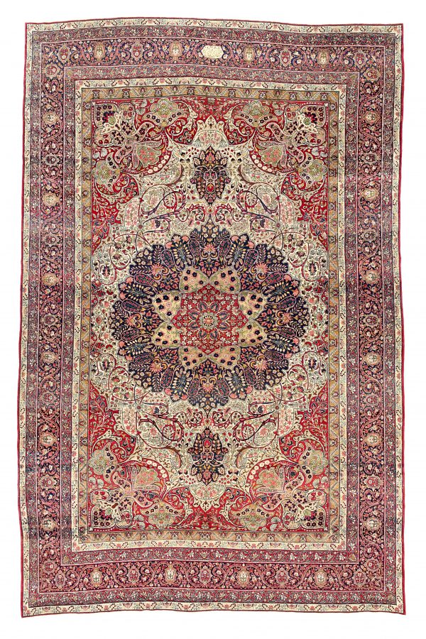 Extra Large Antique Ravar Kerman Extra Large Carpet at Essie Carpets, Mayfair London