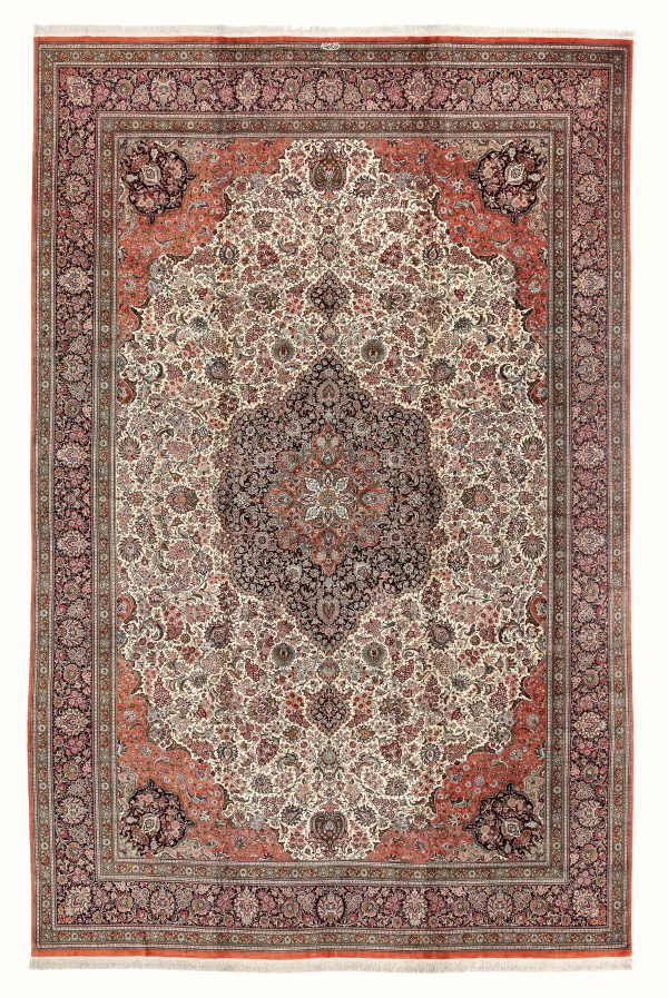 Extremely Fine Persian Qum Extra Large Carpet at Essie Carpets, Mayfair London