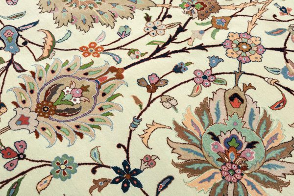 Fine, Signed Square Persian Tabriz Carpet at Essie Carpets, Mayfair London