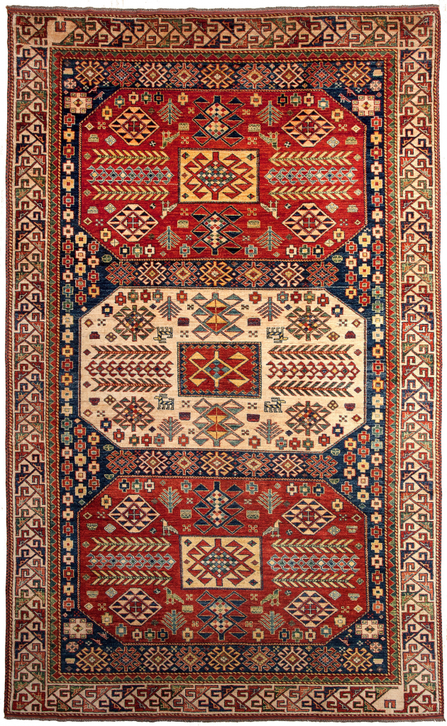 Shirvan Afghan Carpet at Essie Carpets, Mayfair London