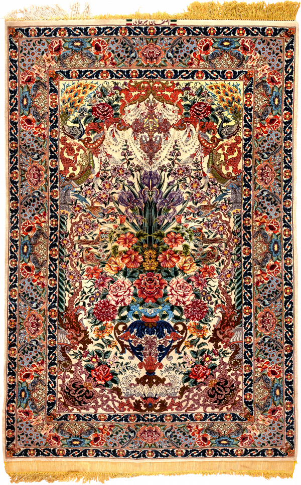 Signed Very Fine Esfahan Essie Carpets Mayfair London